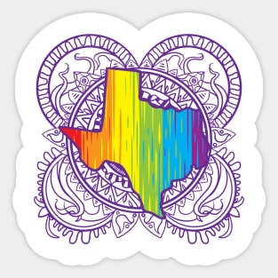 Texas Mandala Pride Sticker